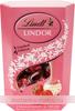 КОНФЕТЫ LINDT LINDOR ИЗ БЕЛОГО ШОКОЛАДА С КЛУБНИКОЙ И СЛИВКАМИ 200Г